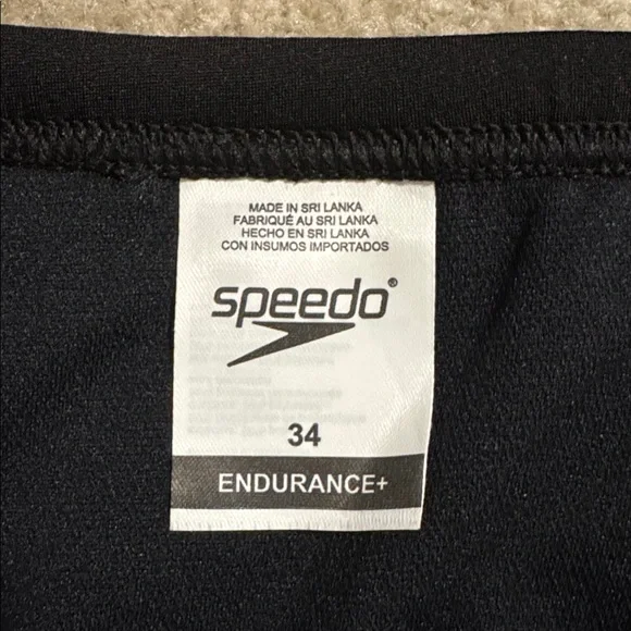 Speedo Endurance+ Spark Splice Brief Swim Blue Black Drawstring NWT-34 - Picture 4 of 6